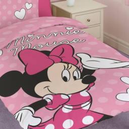 Disney Minnie Mouse Spots Duvet Cover Set in Pink - Size: Single - thumbnail 4