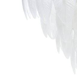 Wyld and Coco 60cm Brass Chandelier Pendant Frosted Glass Leaves and Pearl Beaded in Bronze - thumbnail 7