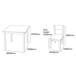 Liberty House Toys White Wooden Table & Chair Set - thumbnail 6