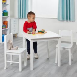 Liberty House Toys White Wooden Table & Chair Set - thumbnail 2