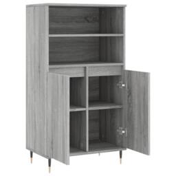 Berkfield Home Highboard Grey Sonoma 60x36x110 cm Engineered Wood - Size: 60 x 36 x 110 cm - thumbnail 5