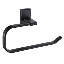 Showerdrape Unity Black Steel Wall Mounted Towel Ring - thumbnail 3