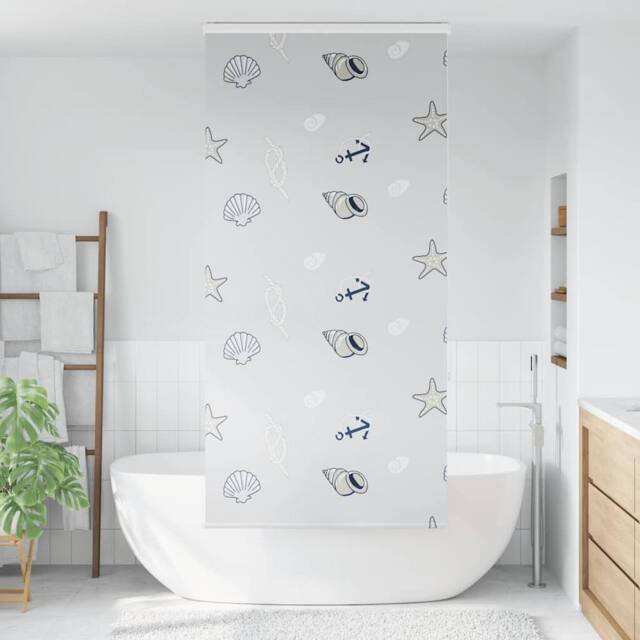 Berkfield Home Shower Roller Blind with Cassette 90x240 cm Fabric Width 86 cm in White - image 1