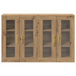Berkfield Home Wall Mounted Cabinet Set of 2 Artisan oak Engineered wood in Brown - thumbnail 6