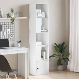 Berkfield Home Bookcase White 40x36x189 cm Engineered Wood - Size: 40 x 36 x 189 cm - thumbnail 2