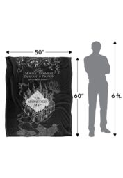 Warner Brothers Harry Potter Black & White Map Blanket 152 x 127 cm - thumbnail 5