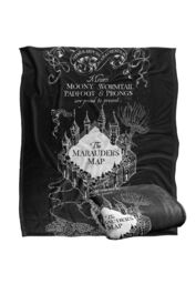 Warner Brothers Harry Potter Black & White Map Blanket 152 x 127 cm - thumbnail 2