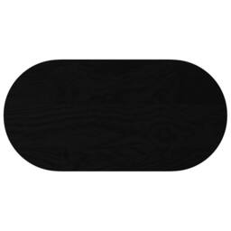 Berkfield Home Table Top Dark Brown 80x40x4 cm Solid Wood Oak Oval in Black - Size: 80 x 40 x 4 cm - thumbnail 3