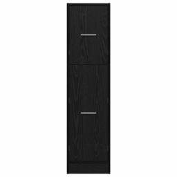 Berkfield Home Apothecary Cabinet Black Oak 30x41x118 cm Engineered Wood - Size: 30 x 41 x 118 cm - thumbnail 6