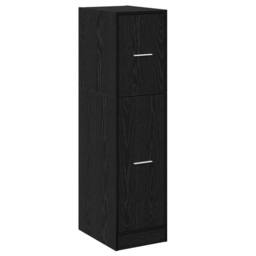 Berkfield Home Apothecary Cabinet Black Oak 30x41x118 cm Engineered Wood - Size: 30 x 41 x 118 cm - thumbnail 5