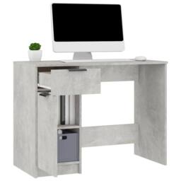Berkfield Home Decorative Desk Concrete Grey 100x50x75 cm Engineered Wood - Size: 100 x 50 x 75 cm - thumbnail 5