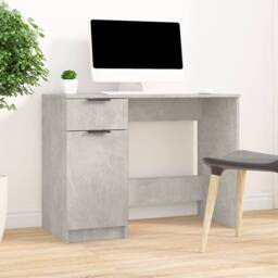 Berkfield Home Decorative Desk Concrete Grey 100x50x75 cm Engineered Wood - Size: 100 x 50 x 75 cm - thumbnail 2