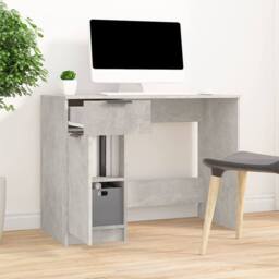 Berkfield Home Decorative Desk Concrete Grey 100x50x75 cm Engineered Wood - Size: 100 x 50 x 75 cm - thumbnail 1