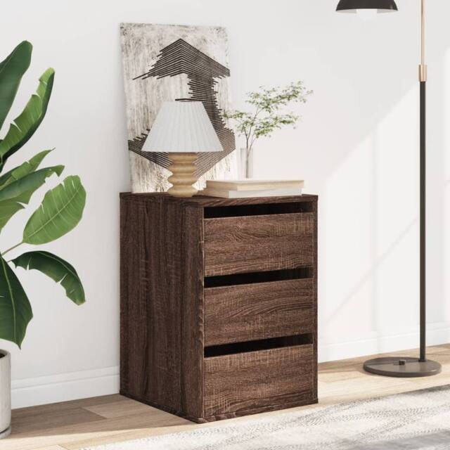 Berkfield Home Classic Corner Chest of Drawers Brown Oak 40x41x58 cm Engineered Wood - Size: 40 x 41 x 58 cm - image 1