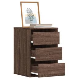 Berkfield Home Classic Corner Chest of Drawers Brown Oak 40x41x58 cm Engineered Wood - Size: 40 x 41 x 58 cm - thumbnail 2
