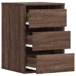 Berkfield Home Classic Corner Chest of Drawers Brown Oak 40x41x58 cm Engineered Wood - Size: 40 x 41 x 58 cm - thumbnail 5