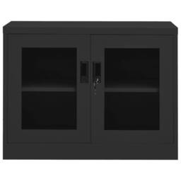 Berkfield Home Office Cabinet Anthracite 90x40x70 cm Steel in Black - Size: 90 x 40 x 70 cm - thumbnail 2