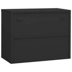 Berkfield Home Office Cabinet Anthracite 90x40x70 cm Steel in Black - Size: 90 x 40 x 70 cm - thumbnail 4