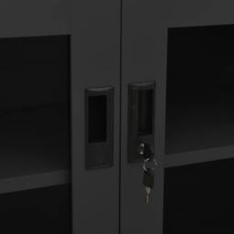 Berkfield Home Office Cabinet Anthracite 90x40x70 cm Steel in Black - Size: 90 x 40 x 70 cm - thumbnail 6