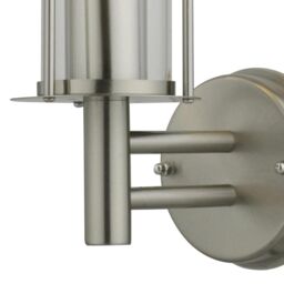 First Choice Lighting Treviso - Brushed Stainless Steel Outdoor Wall Light in Silver - thumbnail 5