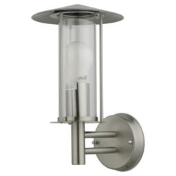 First Choice Lighting Treviso - Brushed Stainless Steel Outdoor Wall Light in Silver - thumbnail 2