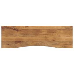 Berkfield Home Desk Top with Curve 160x50x2.5 cm Solid Wood Rough Mango in Brown - thumbnail 1