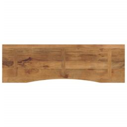 Berkfield Home Desk Top with Curve 160x50x2.5 cm Solid Wood Rough Mango in Brown - thumbnail 5