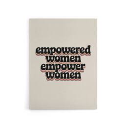 "Artery8 Empowered Women Empower Bold Retro Typography Canvas Wall Art Print in Beige - Size: W18"" x H24""" - thumbnail 1