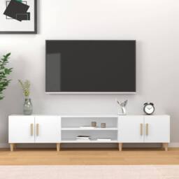Berkfield Home TV Cabinet White 180x31.5x40 cm Engineered Wood - thumbnail 2