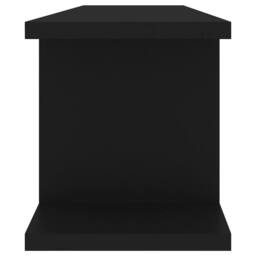 Berkfield Home Sturdy Wall Shelves 2 pcs Black 75x18x20 cm Engineered Wood - Size: 75 x 18 x 20 cm - thumbnail 6