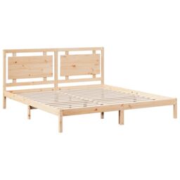 Berkfield Home Extra Long Bed Frame without Mattress¬†180x220 cm Solid Wood in Brown - Size: 180x220 cm - thumbnail 3