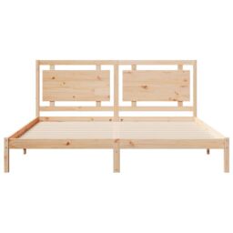 Berkfield Home Extra Long Bed Frame without Mattress¬†180x220 cm Solid Wood in Brown - Size: 180x220 cm - thumbnail 4