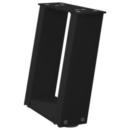 Berkfield Home Coffee Table Legs U-Shaped 2 pcs Black 30x(30-31) cm Steel - thumbnail 4