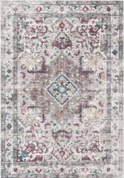 THE RUGS Bahala Vintage Washable Rug - Ultra Soft Polyamide Non Slip Design in Light Beige - Size: 60 cm x 180 cm - thumbnail 1