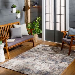 Livabliss Huntington Beach-Modern Cream Blue Red In- & Outdoor Rug - Size: 120 cm x 170 cm - thumbnail 7