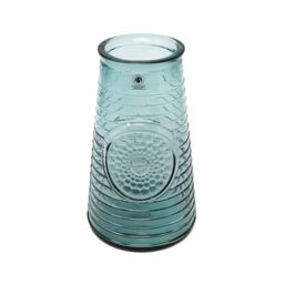 Verano Spanish Ceramics Glass Mandala Home Décor Medium Vase (H) 27.5cm in Teal