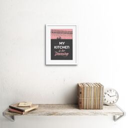 "Artery8 Wall Art Print Kitchen Dancing Chorus Line Girls Hats Artwork Framed 9X7 Inch in White - Size: W7"" x H9""" - thumbnail 2