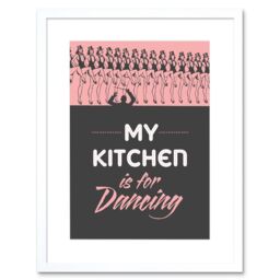 "Artery8 Wall Art Print Kitchen Dancing Chorus Line Girls Hats Artwork Framed 9X7 Inch in White - Size: W7"" x H9""" - thumbnail 1