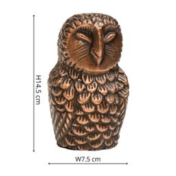 Ivyline Cast Aluminium Owl Candle Holder Antique Brass H14.5Cm W7.5Cm in Metallics - thumbnail 4