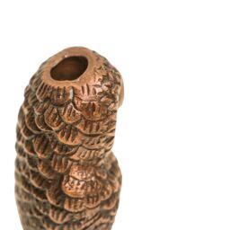 Ivyline Cast Aluminium Owl Candle Holder Antique Brass H14.5Cm W7.5Cm in Metallics - thumbnail 3