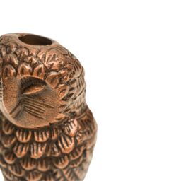 Ivyline Cast Aluminium Owl Candle Holder Antique Brass H14.5Cm W7.5Cm in Metallics - thumbnail 2