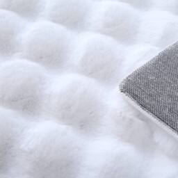 Desire Rugs Orbie Washable Living Room Area Rug - Carved Ridge-Furrow Design in Natural White - Size: 60 cm x 200 cm - thumbnail 5