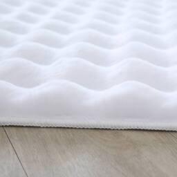 Desire Rugs Orbie Washable Living Room Area Rug - Carved Ridge-Furrow Design in Natural White - Size: 60 cm x 200 cm - thumbnail 4