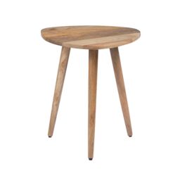 MH London Solid Wood Triangle Side Table for Bedroom & Living Room in Natural - thumbnail 4
