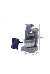 Garden Sanctuary Outdoor Solar Powered Water Fountain Rockery Decoration in Natural - thumbnail 6