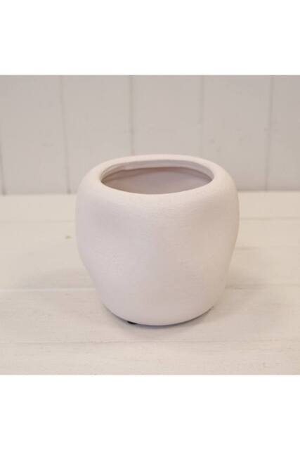 KDMD White Textured Stone Plant Pot - 13mm - image 1