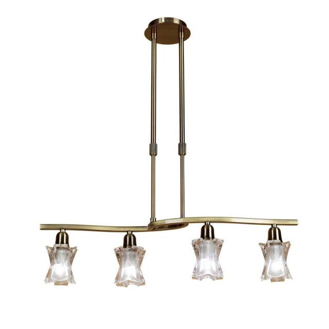 Netlighting Alaska Telescopic 4 Light L1 SGU10 Bar Antique Brass in Bronze - image 1
