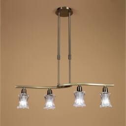 Netlighting Alaska Telescopic 4 Light L1 SGU10 Bar Antique Brass in Bronze - thumbnail 2
