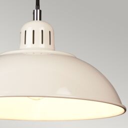 Netlighting Franklin 1 Light Dome Ceiling Pendant Cream E27 - thumbnail 4