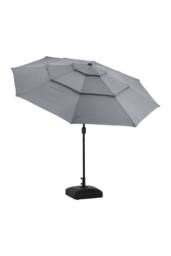 H&O Direct Outdoor Garden Muti-Tier Umbrella with Crank & Tilt（No Base） in Light Grey - thumbnail 5